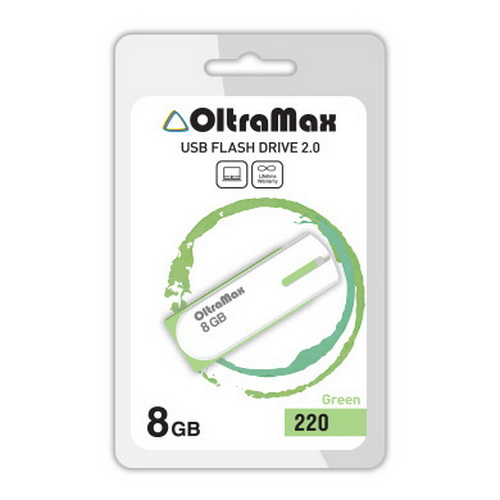 USB  8GB  OltraMax  220  зелёный