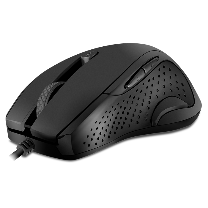 Мышь проводная SVEN RX-113  (5+1кл. 800-2000DPI,  Soft Touch, каб. 1,5м, блист.), черный (1/40)