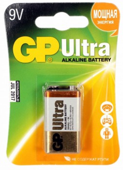 Элемент питания GP ULTRA 6LR61 BL1 (крона)   (10/200)
