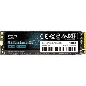 Внутренний SSD  Silicon Power  128GB  P34A60, PCIe 3x4, R/W - 2200/1600 MB/s, (M.2), 2280, TLC 3D NA