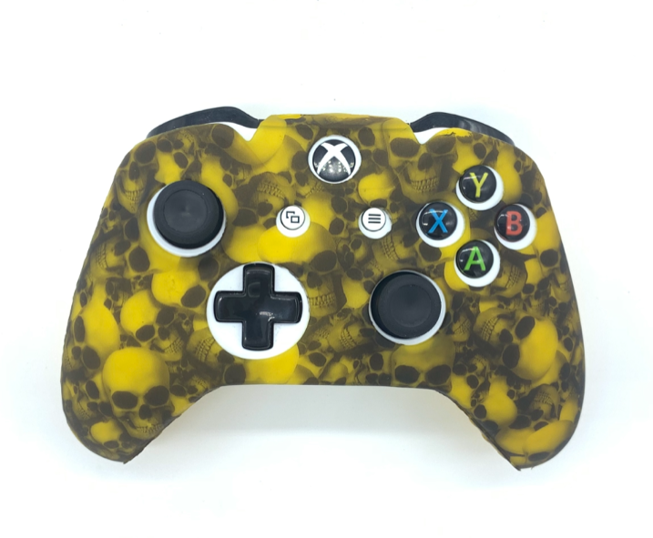 Чехол защитный Xbox One Silicone Case for Controller Черепа Yellow