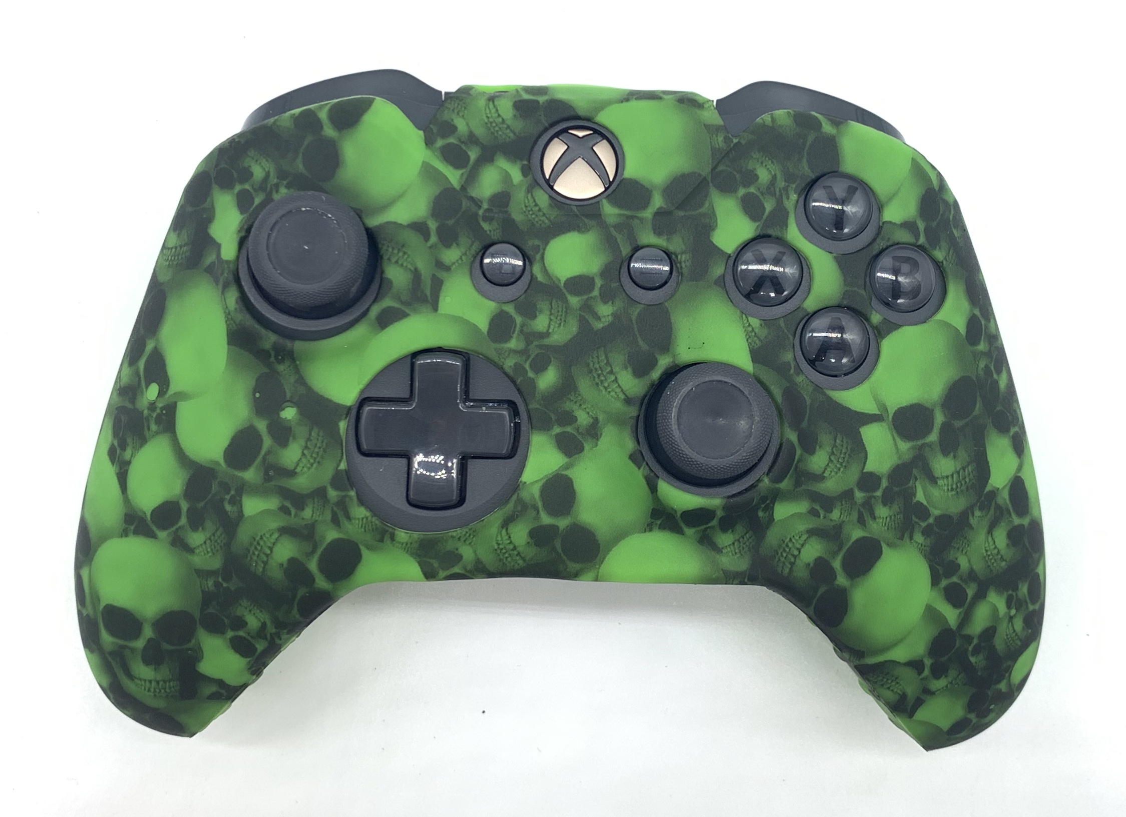 Чехол защитный Xbox One Silicone Case for Controller Черепа Green