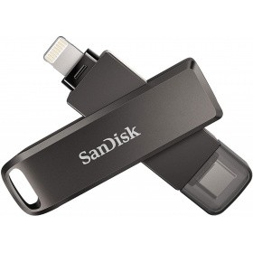 USB 3.0  64GB  SanDisk  Luxe iXpand  for iPhone and iPad (Lightning/iPhone/iPad/Mac/USB Type-C)