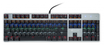 Клавиатура проводная Оклик 970G Dark Knight механическая черный/серебристый USB for gamer LED