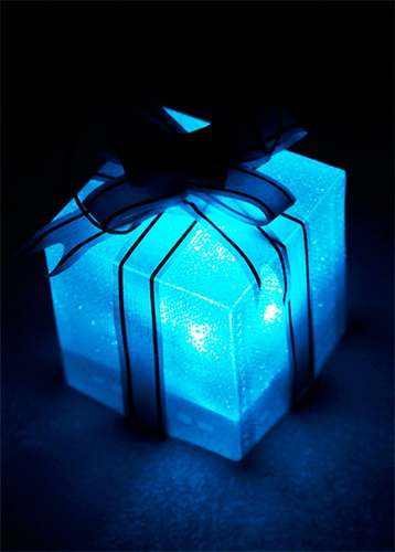 Декоративный светильник KOCМОС 101 "подарок", светодиоды