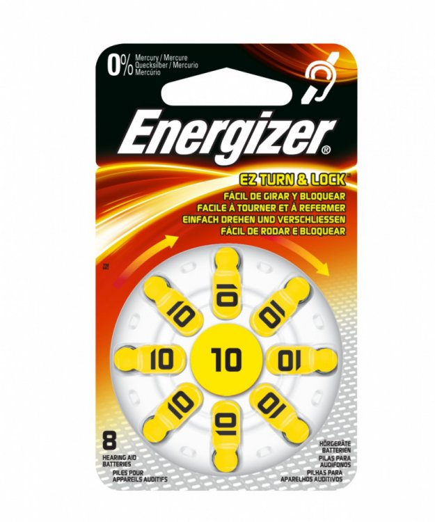 Элемент питания ENERGIZER ZA 10 (8бл) (для слуховых аппаратов) (8/48/192)