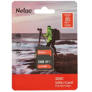 SDXC  128GB  Netac  P600 Class10 U1 (80 Mb/s)