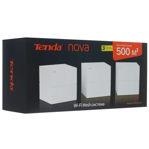 Mesh-комплект TENDA nova MW6-3, AC1200, 3-х роутеров, 2 x 10/100/1000Mbps RJ45 ports, белый (1/6)