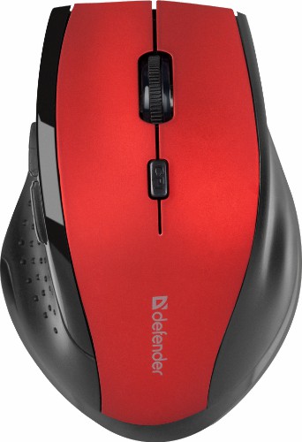 Беспроводная мышь DEFENDER Accura MM-365, 6 кнопок, 800-1600 dpi, USB, красный (1/40)