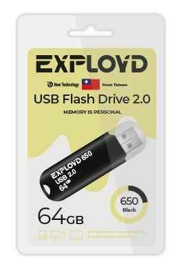 USB  64GB  Exployd  650  чёрный