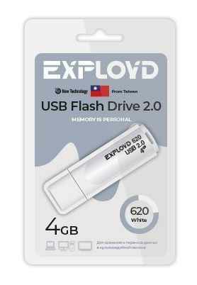 USB  4GB  Exployd  620  белый