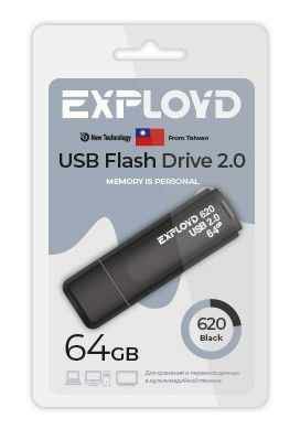 USB  64GB  Exployd  620  чёрный