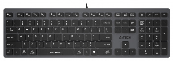 Клавиатура проводная A4TECH Fstyler FX50 USB slim Multimedia, серая (1/10)