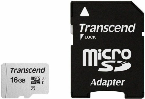 MicroSD  16GB  Transcend 300S UHS-I U1 + SD адаптер