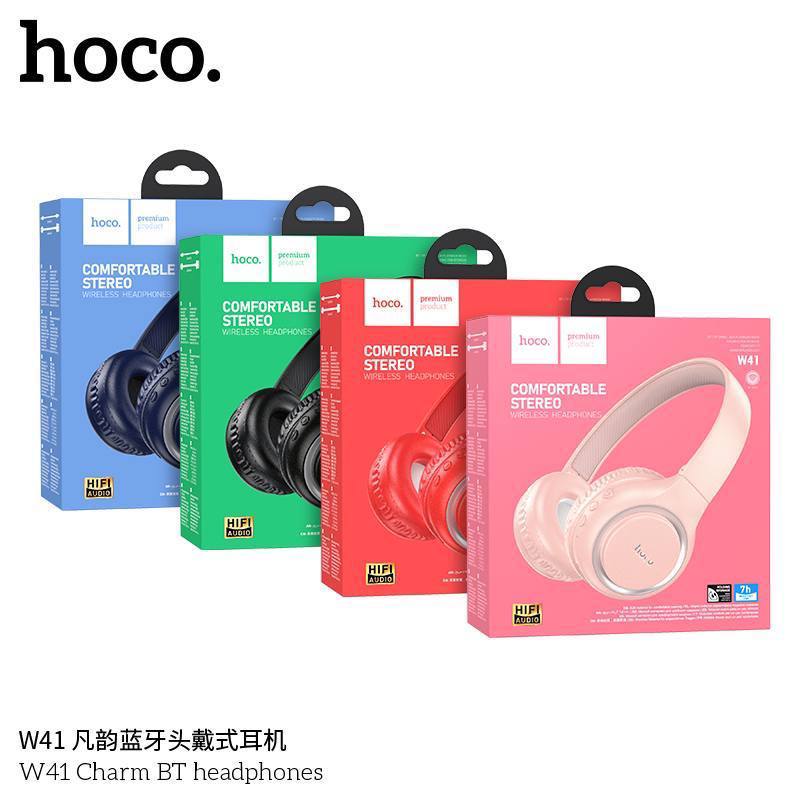 Наушники полноразмерные HOCO W41 Charm, Bluetooth, 200 мАч, синий (1/60)