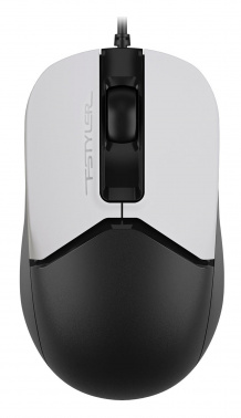 Мышь проводная A4TECH Fstyler FM12S Panda (1200dpi) silent USB (3but), белый/черный (1/60)