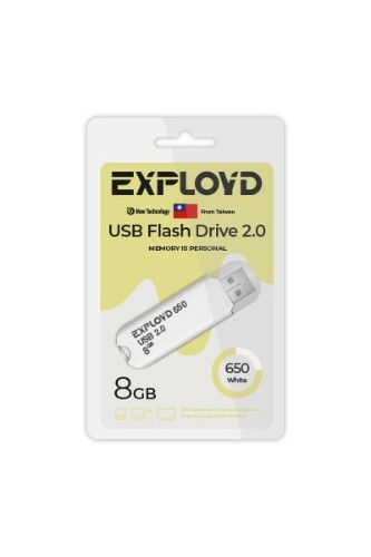 USB  8GB  Exployd  650  белый