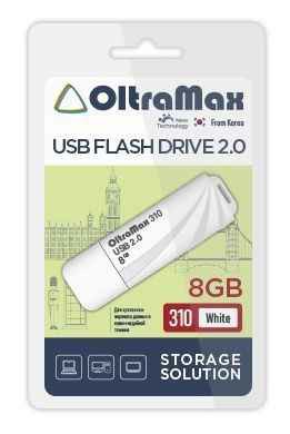 USB  8GB  OltraMax  310  белый