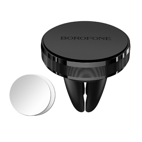 Держатель автомобильный Borofone BH8, для смартфона, пластик, воздуховод, магнит, цвет: чёрный (1/16