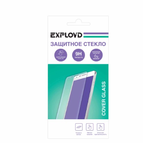 Защитное стекло Exployd для Samsung A80. 0.3 мм, Curved Edge, закругленный край, противоударное, пол