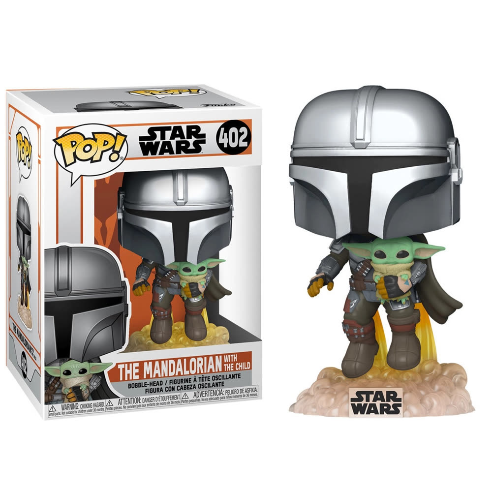 Фигурка Funko POP! Star Wars: The Mandalorian - Мандалорец с Грогу №402