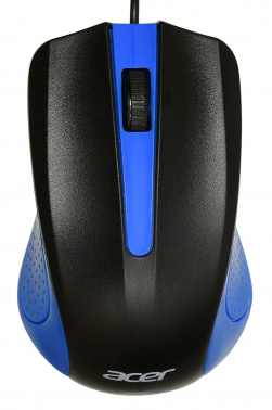 Мышь проводная ACER OMW011 черный/синий оптическая (1200dpi) USB (2but)