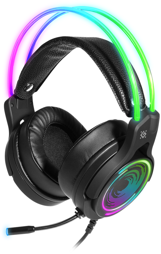 Игровая гарнитура DEFENDER Cosmo PRO объемный звук 7.1, RGB, 2.1 м, черный (1/12)
