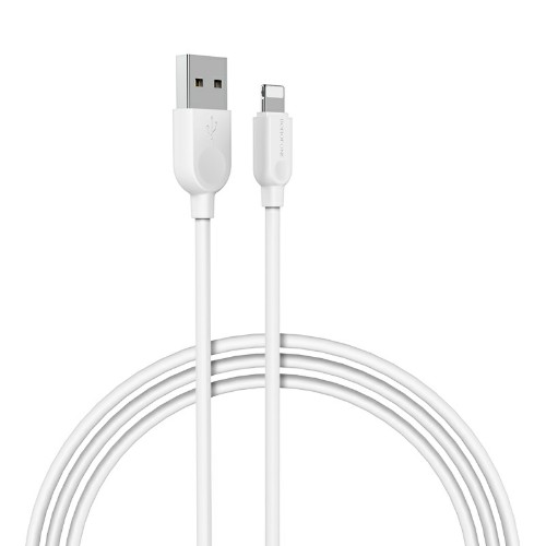Кабель USB - 8 pin Borofone BX14 LinkJet, 1.0м, круглый, 2.4A, силикон, цвет: белый (1/360)