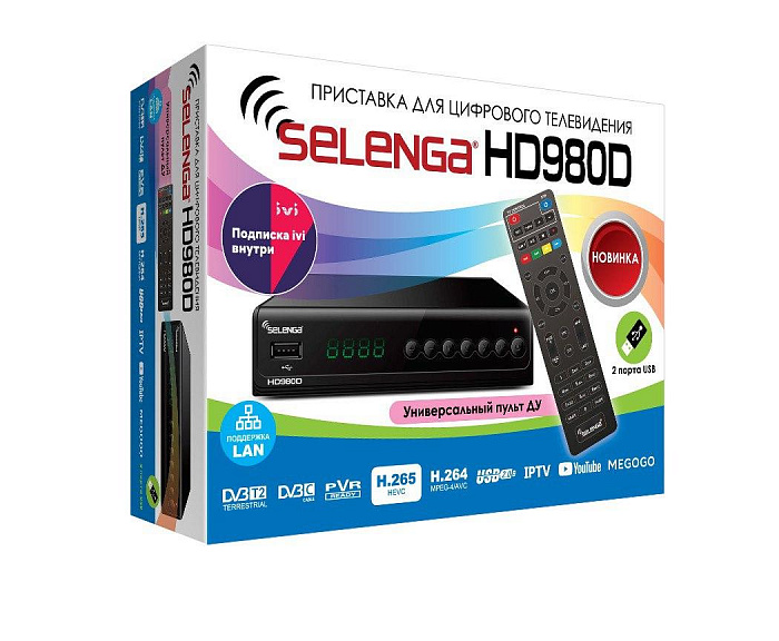 Цифровая приставка DVB-T2 SELENGA HD980D (1/20)