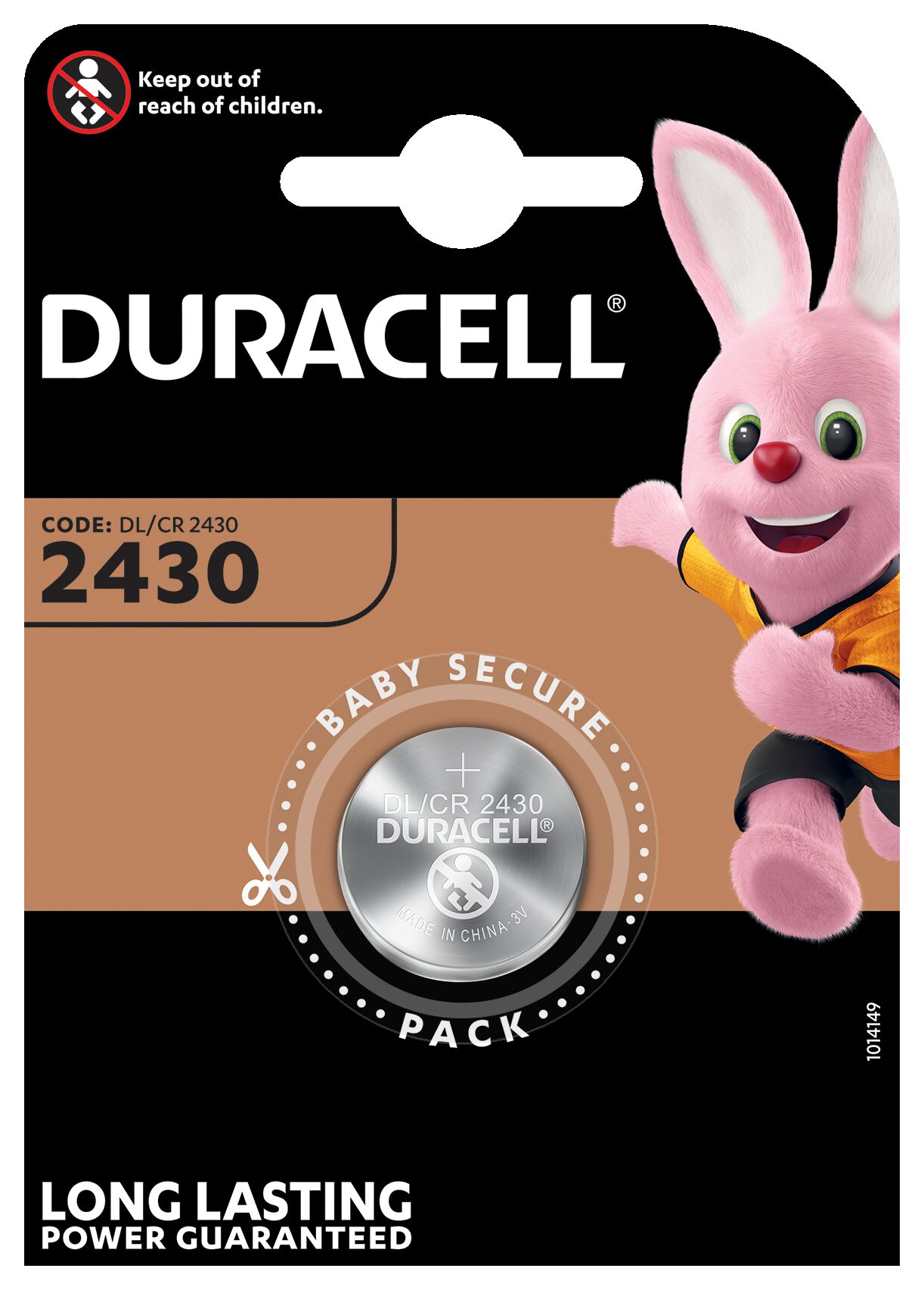 Элемент питания DURACELL  CR 2430  BL1 (1/10/100/12000)