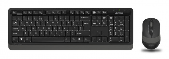 Комплект беспроводной Клавиатура + Мышь A4TECH Fstyler FG1010, USB Multimedia, клав:черная/серая мыш
