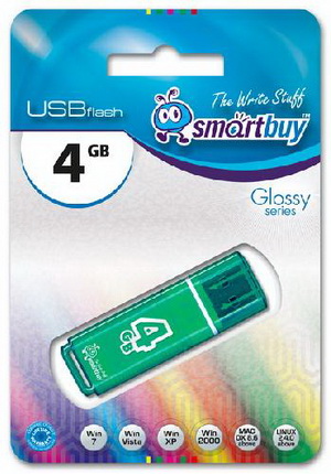 USB  4GB  Smart Buy  Glossy  зелёный