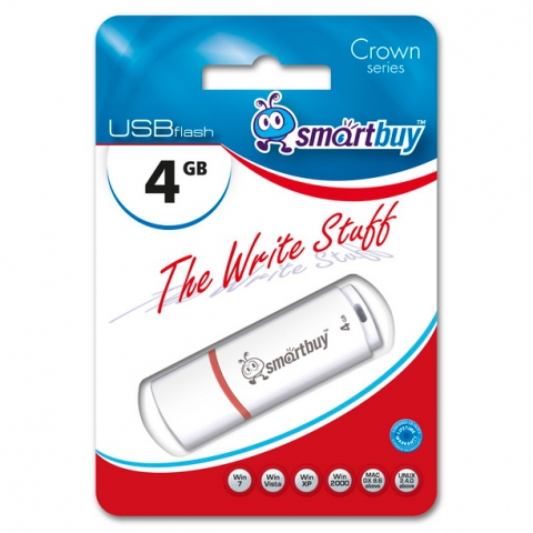 USB  8GB  Smart Buy  Crown   белый