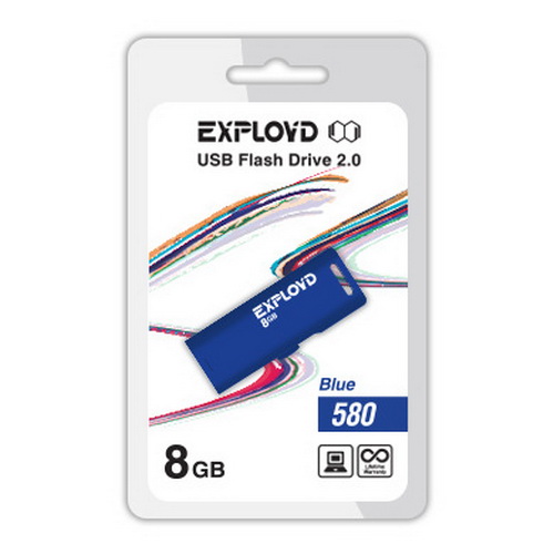 USB  8GB  Exployd  580  синий