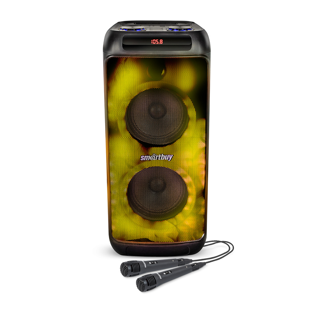 Портативная акустика напольная Smartbuy FLAMER, 60Вт, Bluetooth, MP3, FM-радио, караоке (арт.SBS-519