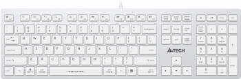 Клавиатура проводная A4TECH Fstyler FX50 USB slim Multimedia (FX50 WHITE), белая (1/10)