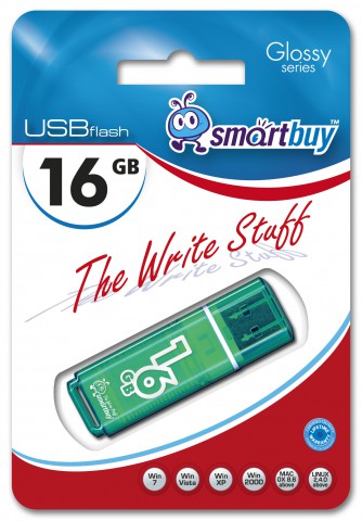 USB  16GB  Smart Buy  Glossy  зелёный