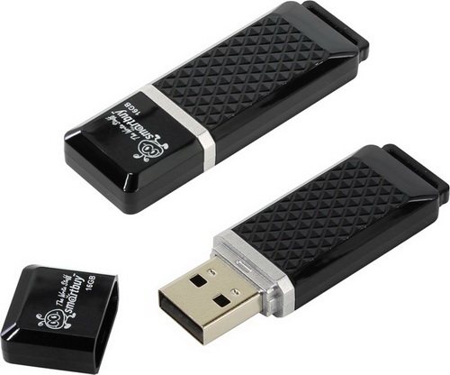 USB  16GB  Smart Buy  Quartz  чёрный