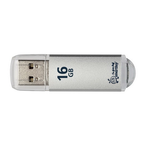 USB  16GB  Smart Buy  V-Cut  серебро