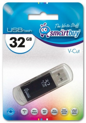 USB  32GB  Smart Buy  V-Cut  чёрный