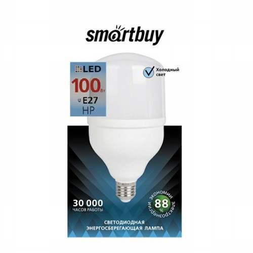 Лампа светодиодная SMARTBUY HP 100Вт 6500K E27 (холодный свет) (1/20)