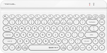 Клавиатура беспроводная A4TECH Fstyler FBK30 USB BT/Radio slim Multimedia (FBK30 WHITE), белая (1/20