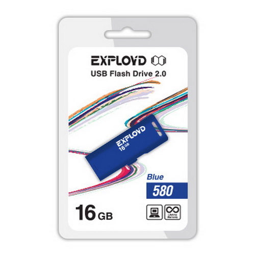 USB  16GB  Exployd  580  синий