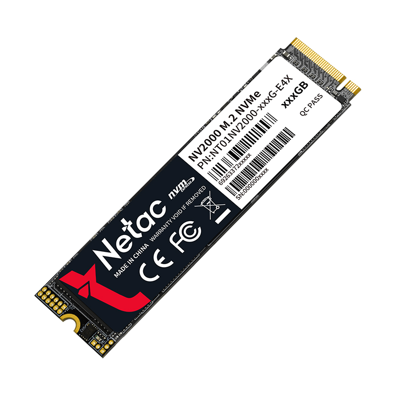 Внутренний SSD  Netac  256GB  NV2000, PCIe x4, R/W - 2500/1000 MB/s, (M.2), 2280, TLC 3D NAND