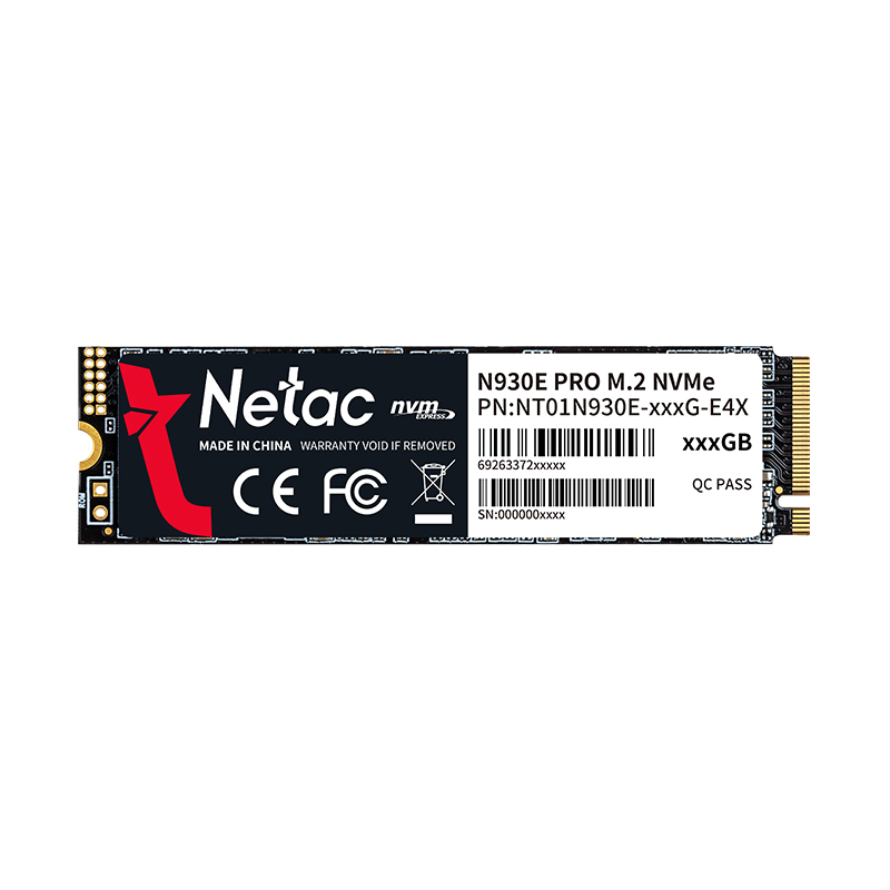 Внутренний SSD  Netac  256GB  N930E  Pro, PCIe x4, R/W - 2040/1270 MB/s, (M.2), 2280, TLC 3D NAND