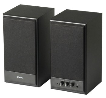 Колонки SVEN SPS-702, чёрный, акустическая система 2.0, мощность 2х20 Вт(RMS)