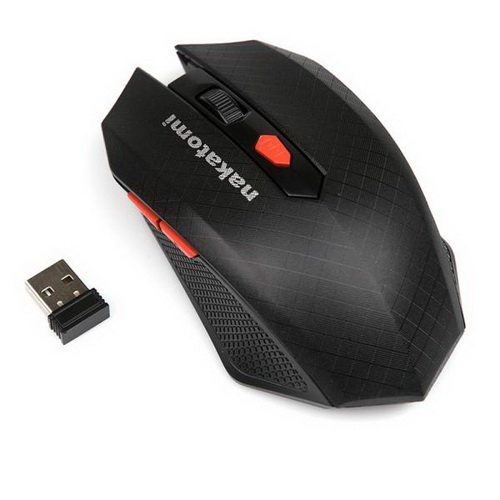 Беспроводная мышь Nakatomi Navigator MRON-08U, USB, RF 2.4G, черный (1/40)