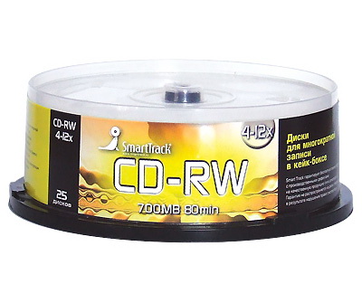 Диск ST CD-RW 80 min 4-12x CB-25 (250)