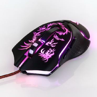 Мышь проводная игровая Nakatomi MOG-25U , USB, 6 кнопок+ролик, 7-ми цветная подсветка, черный (1/4/4