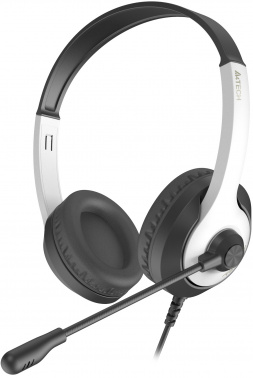Гарнитура A4TECH Fstyler FH100U 2м накладные USB оголовье (FH100U (PANDA)), белый/черный (1/30)